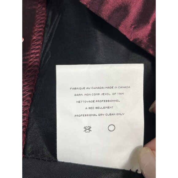JS Collections Burgundy Petite Satin Maxi Skirt Shiny Sheen Sz 14 Canada - Picture 14 of 16